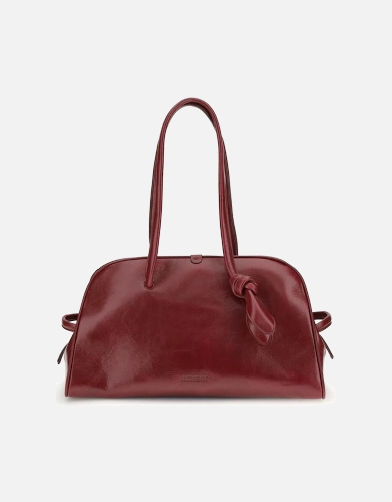 Cotton Crew Neck Sweatshirt with Logo Detail Women - Red Shoulder Bags