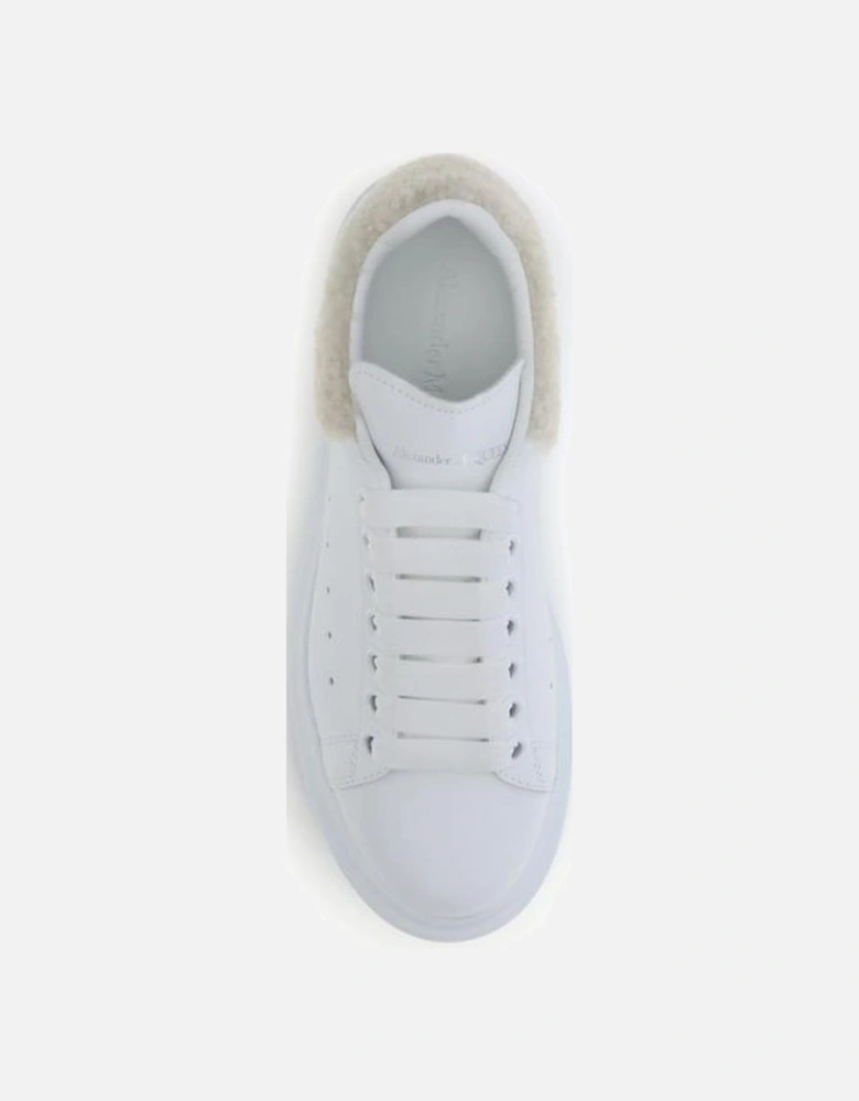Leather Biker Jacket with Zipper Detailing Women - White Sneakers