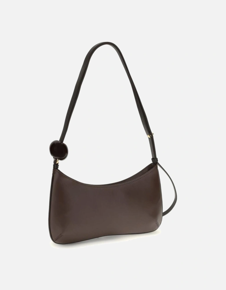 Leather Biker Jacket with Zipper Detailing Women - Brown Shoulder Bags