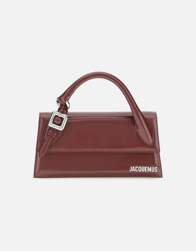 Leather Biker Jacket with Zip Detailing Women - Burgundy Handbags