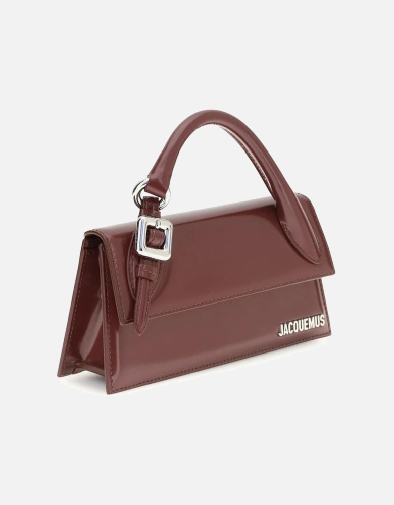 Leather Biker Jacket with Zip Detailing Women - Burgundy Handbags
