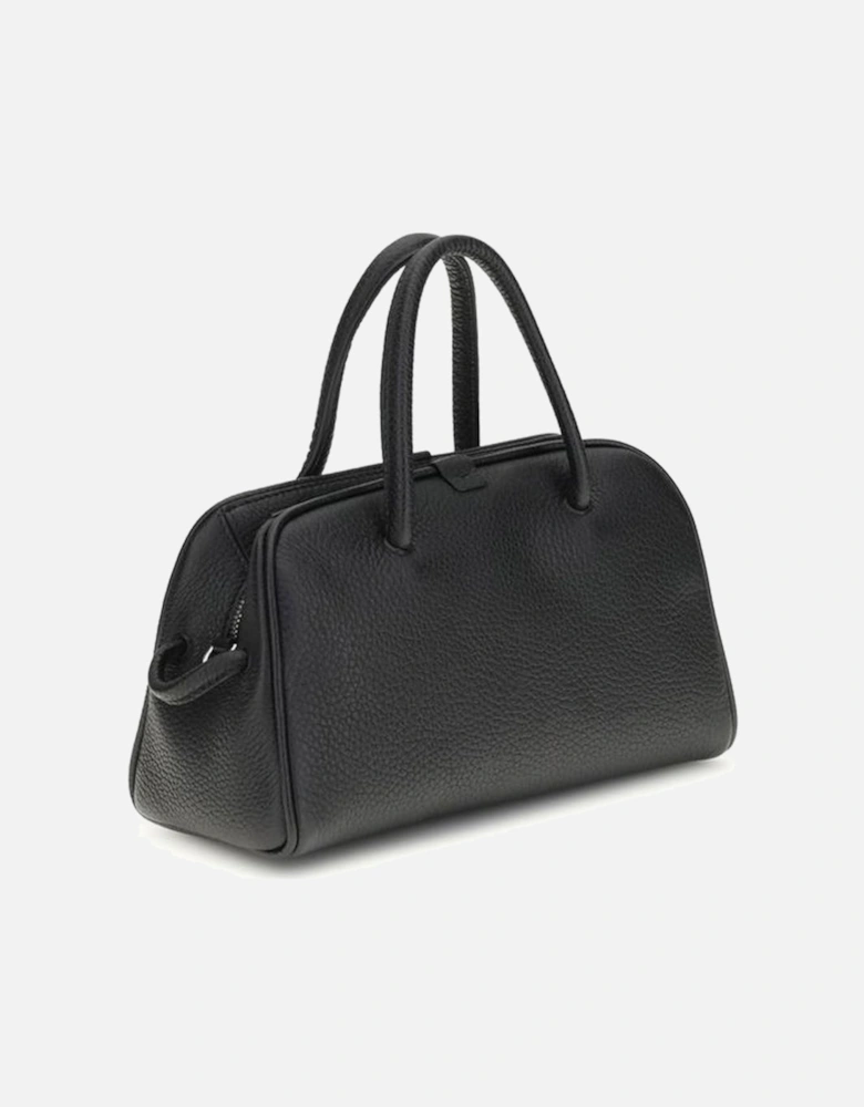Leather High-Top Sneakers with Zipper Detailing Women - Black Handbags