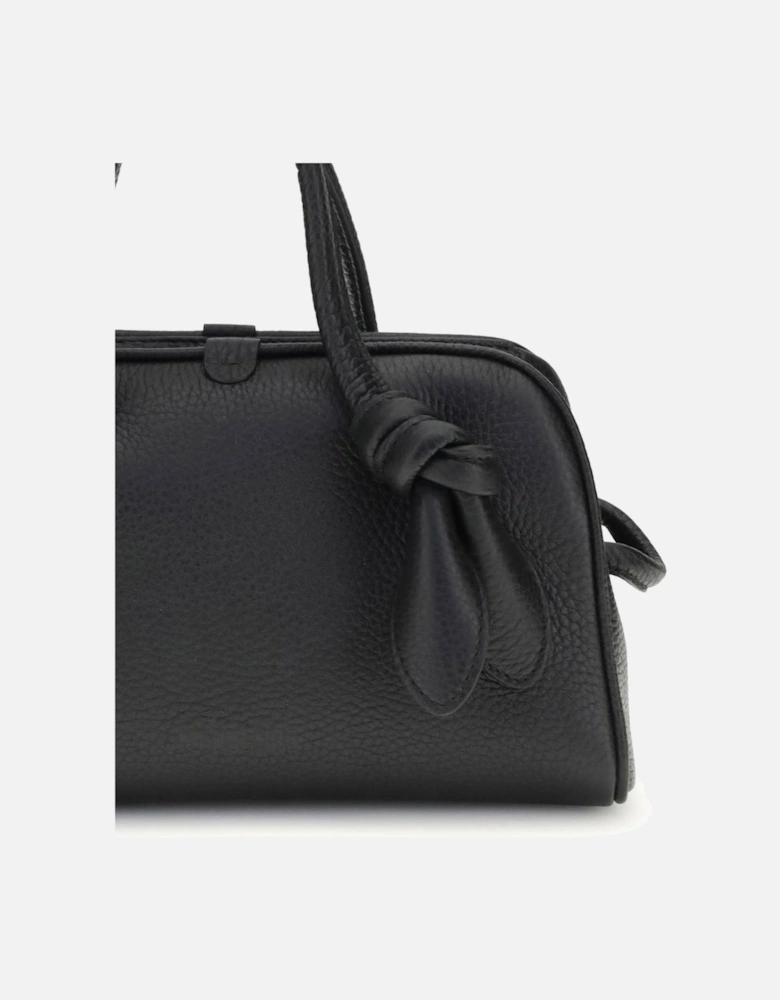 Leather High-Top Sneakers with Zipper Detailing Women - Black Handbags