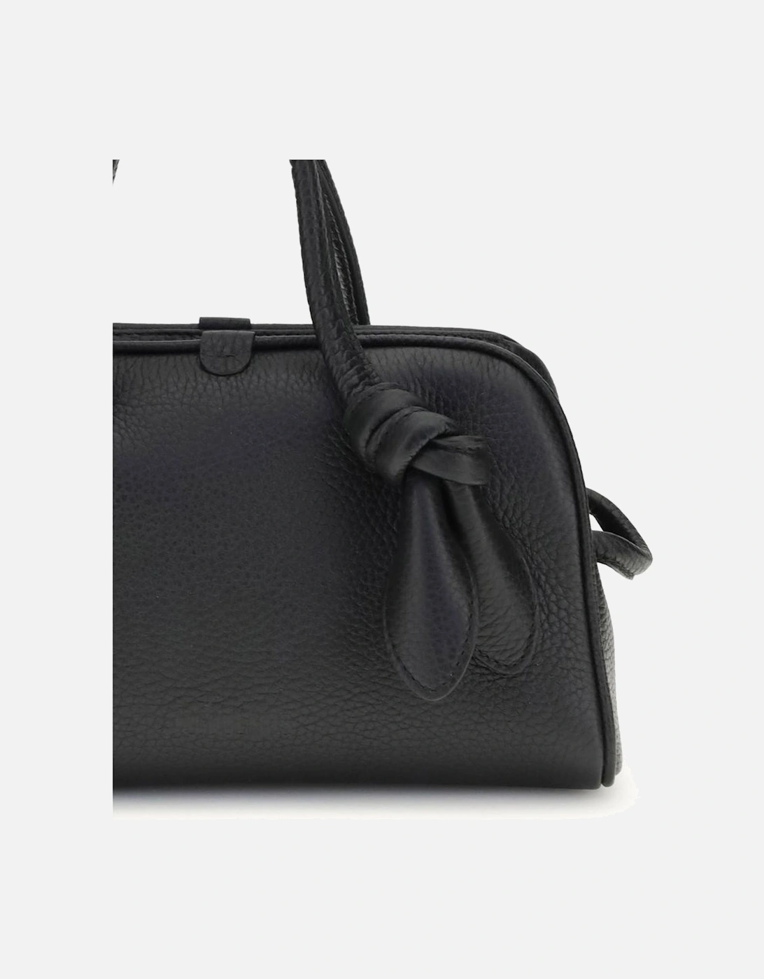 Leather High-Top Sneakers with Zipper Detailing Women - Black Handbags