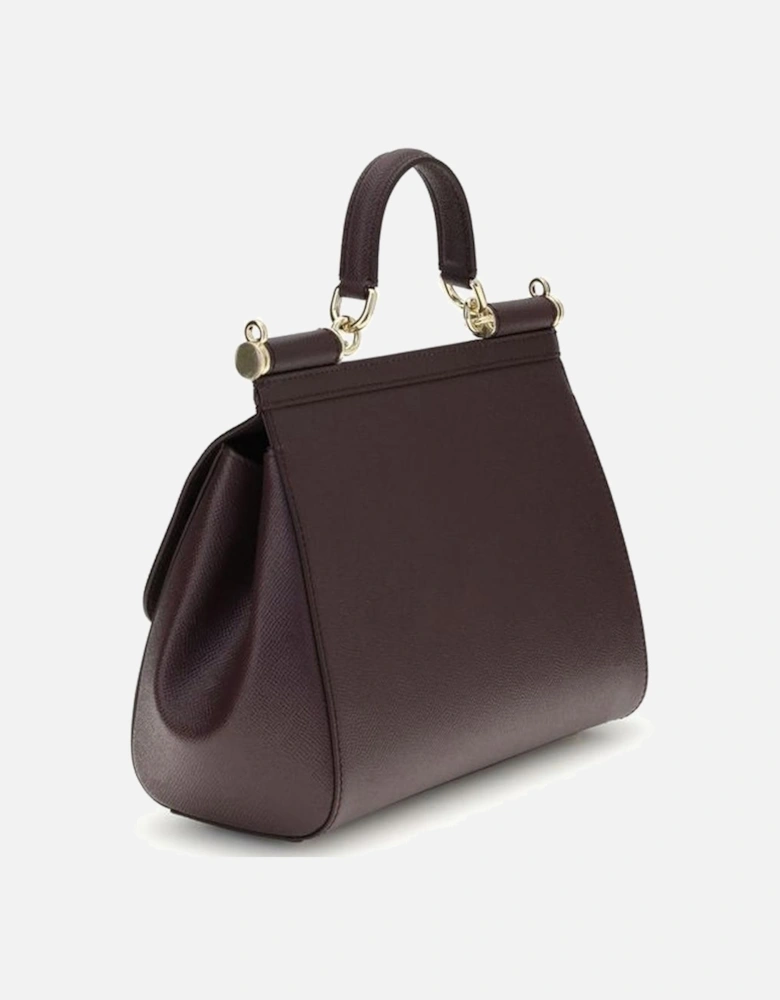 Leather Biker Jacket with Silver Hardware Women - Purple Handbags