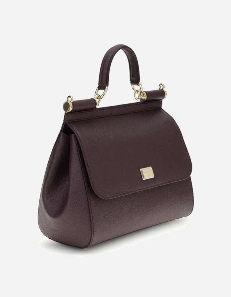 Leather Biker Jacket with Silver Hardware Women - Purple Handbags
