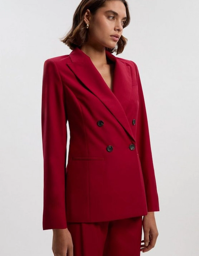 Polished Double Breasted Tailored Blazer