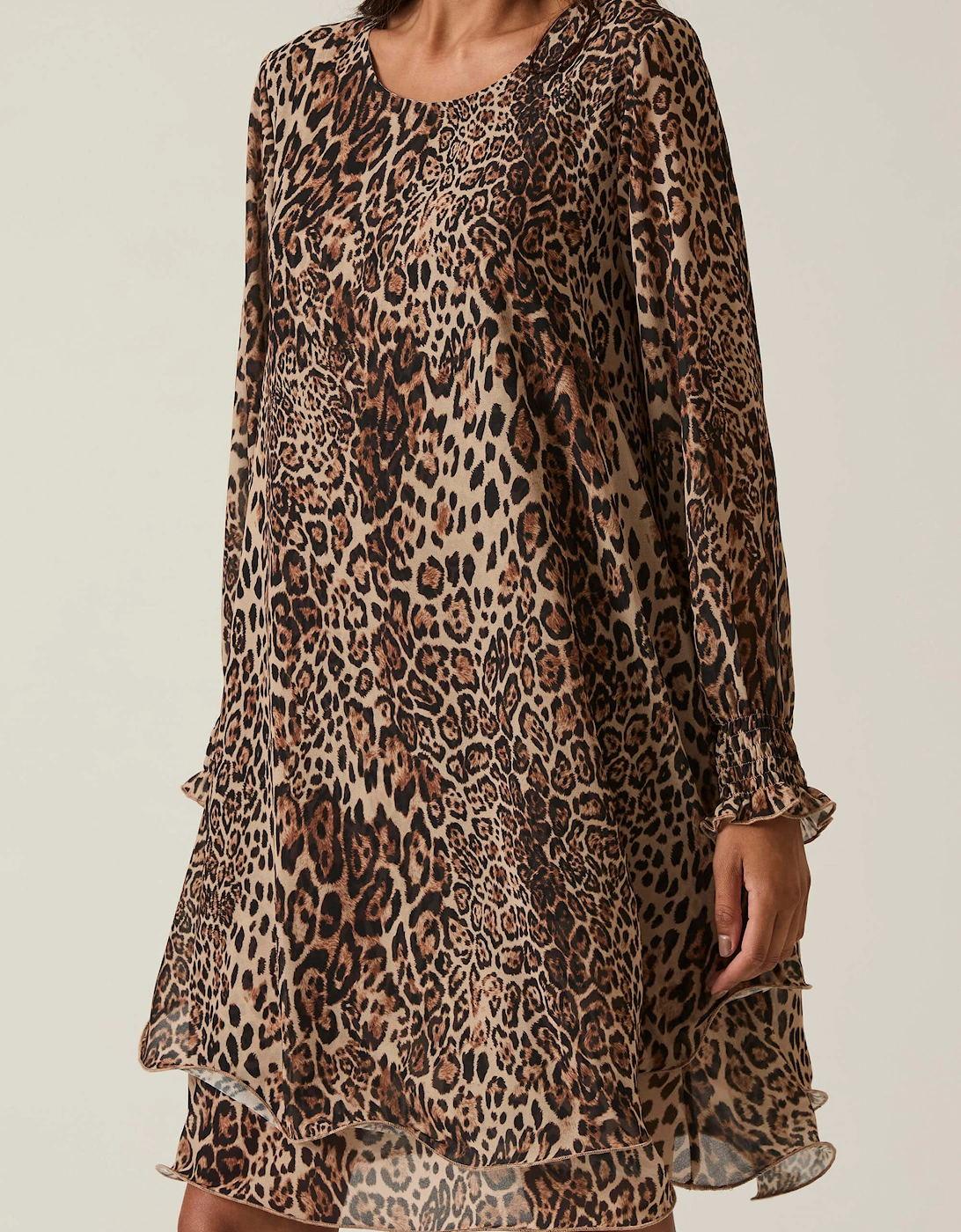 Leopard Wave Hem Dress