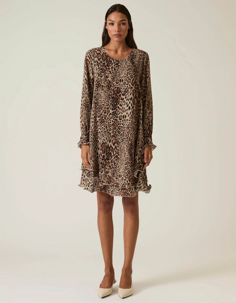 Leopard Wave Hem Dress