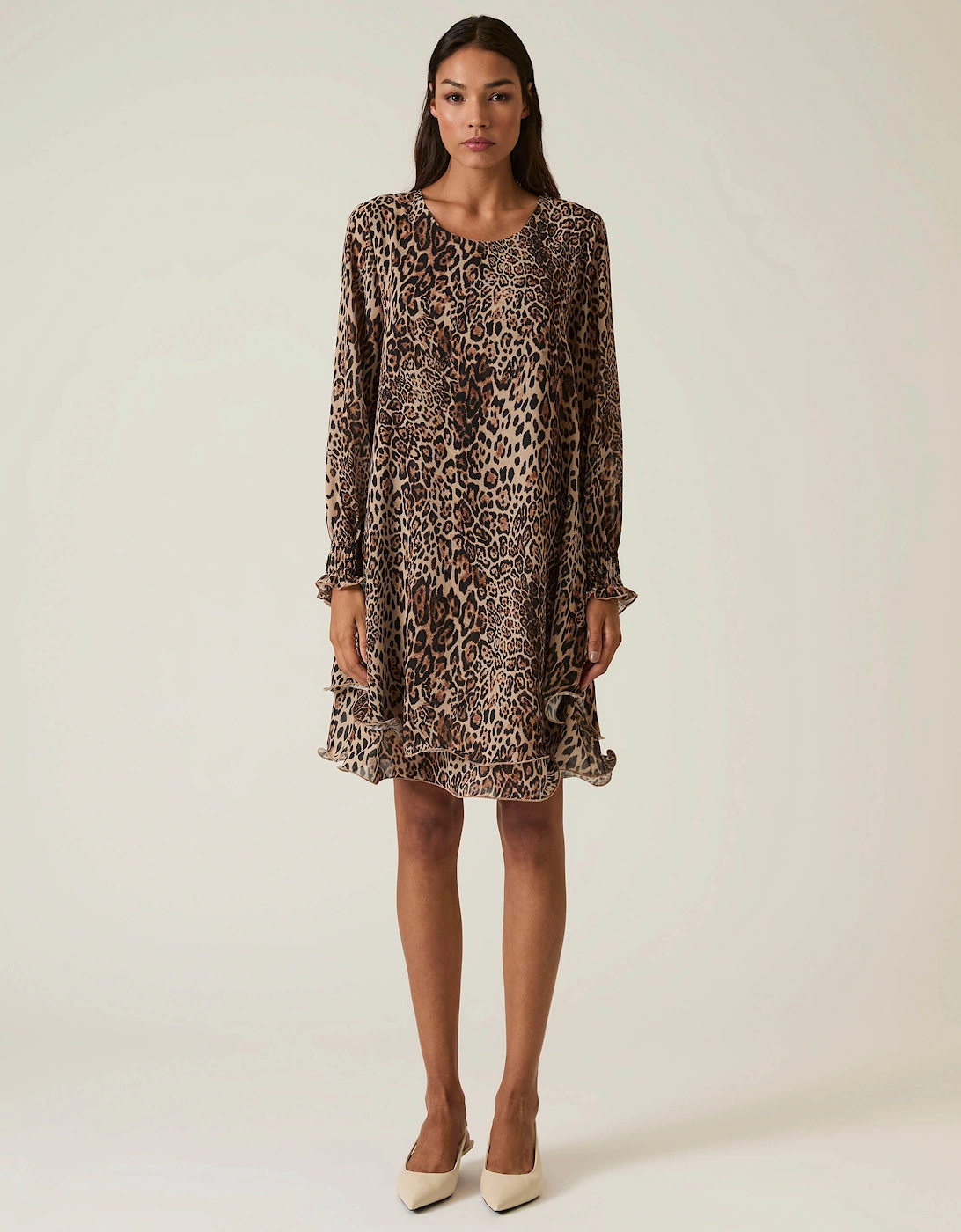Leopard Wave Hem Dress
