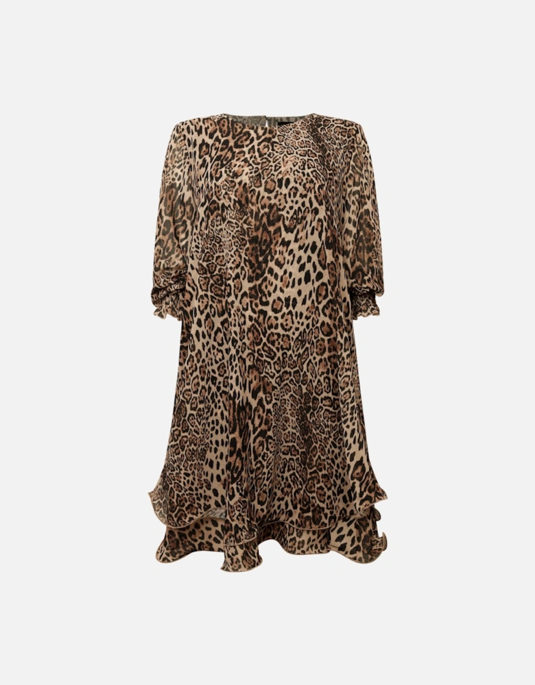 Leopard Wave Hem Dress