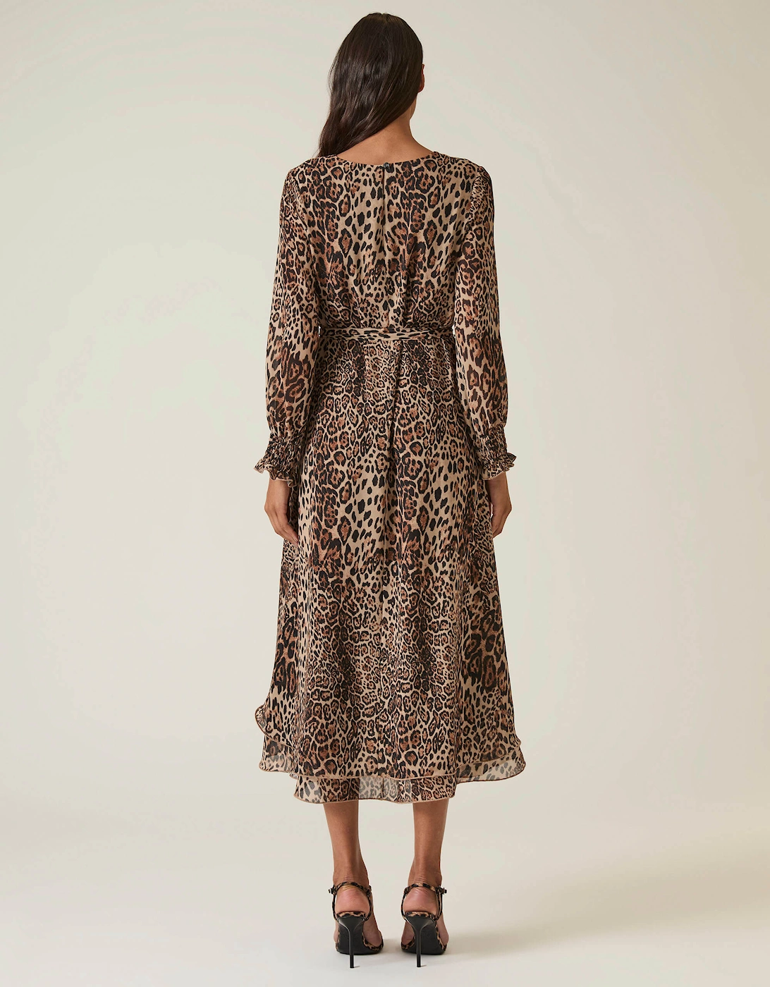 Maxi Leopard Wave Hem Dress