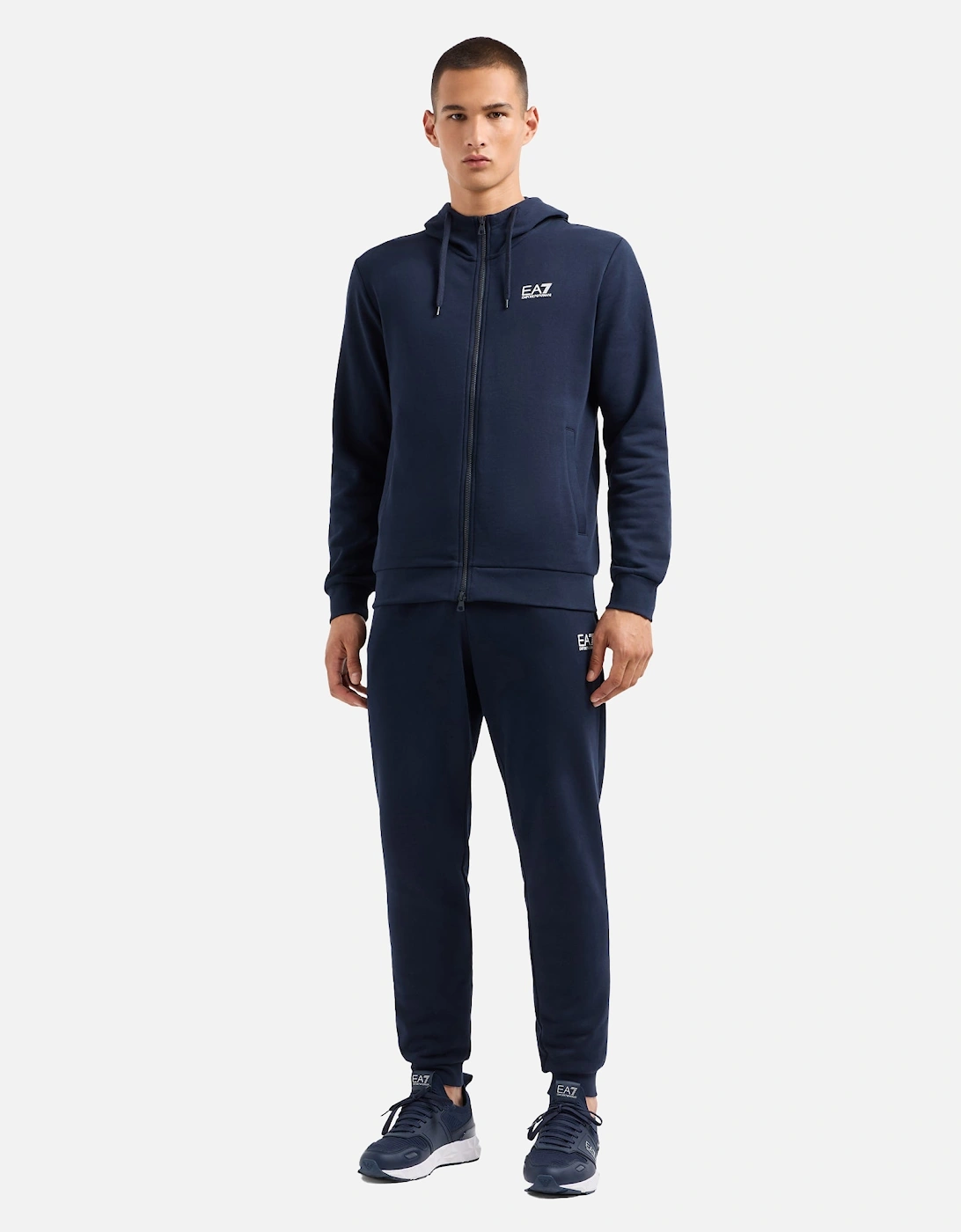 Emporio Armani Core ID Full Zip Hooded Tracksuit Navy
