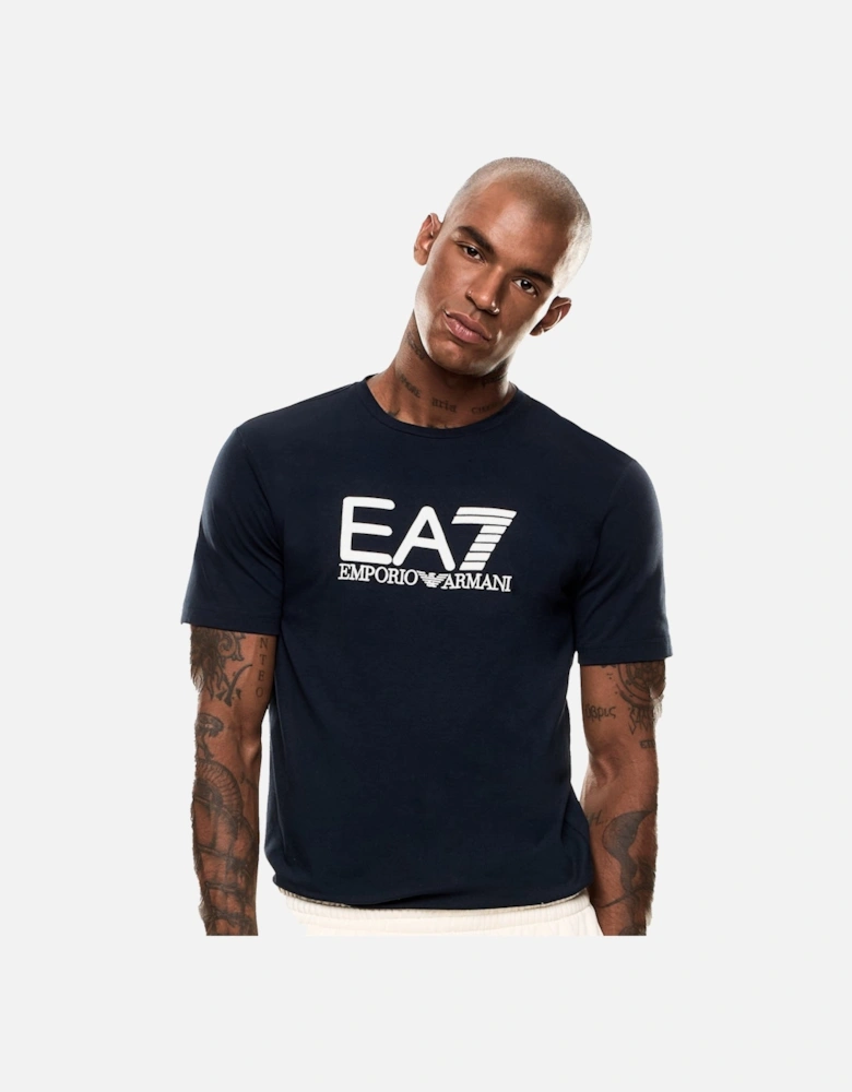 Emporio Armani Visibility Cotton Stretch T-Shirt Navy