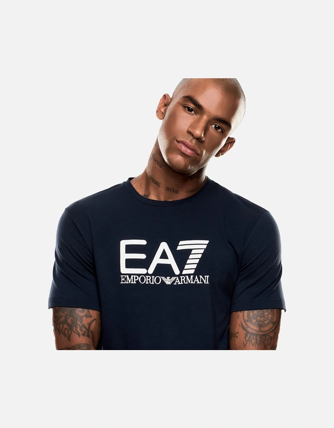 Emporio Armani Visibility Cotton Stretch T-Shirt Navy