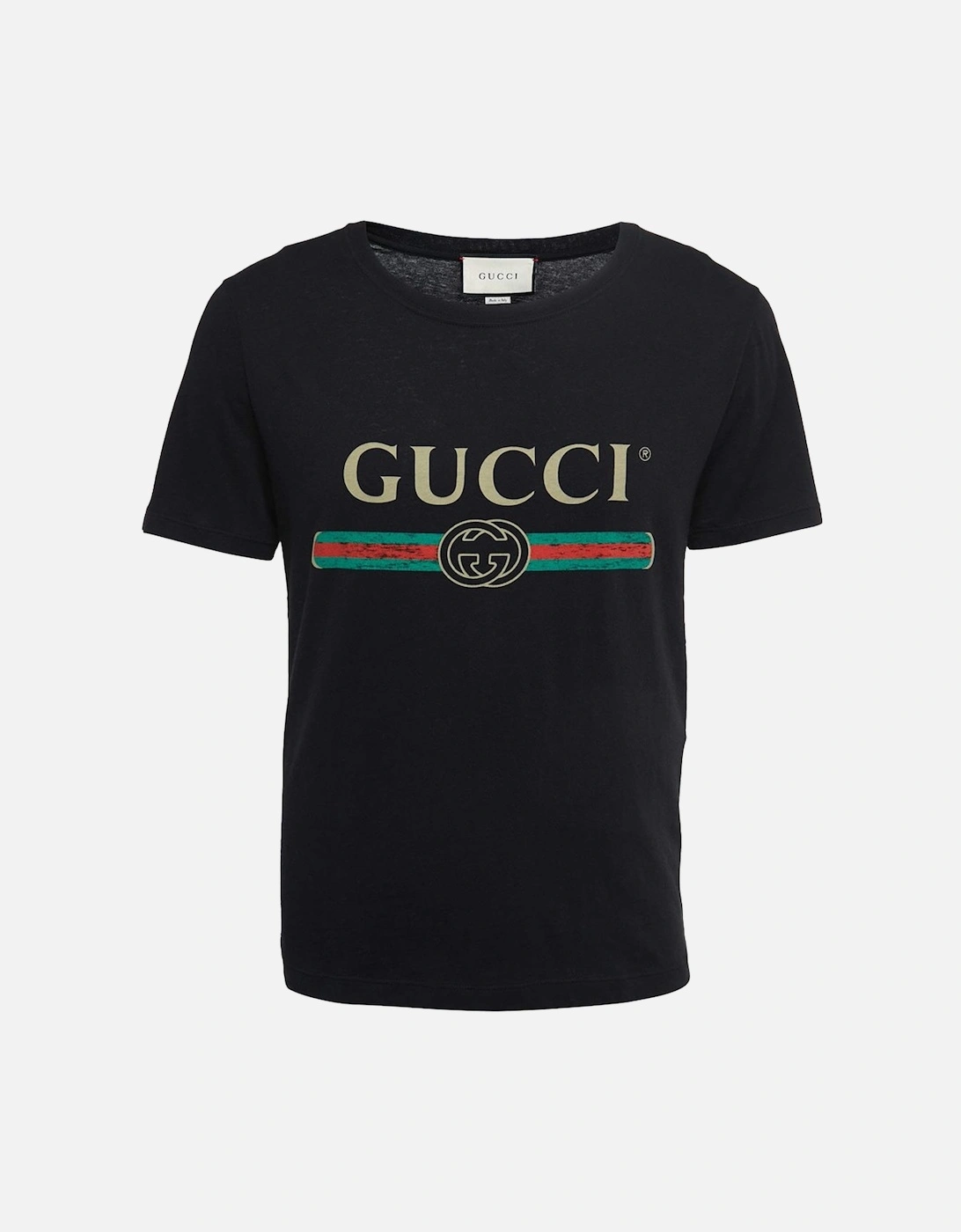 Gucci Men's Gucci GG Bar Logo Printed T-Shirt in Black