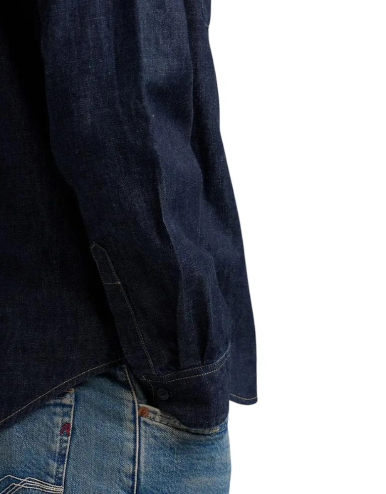 Premium Basics Denim Shirt - Dark Blue