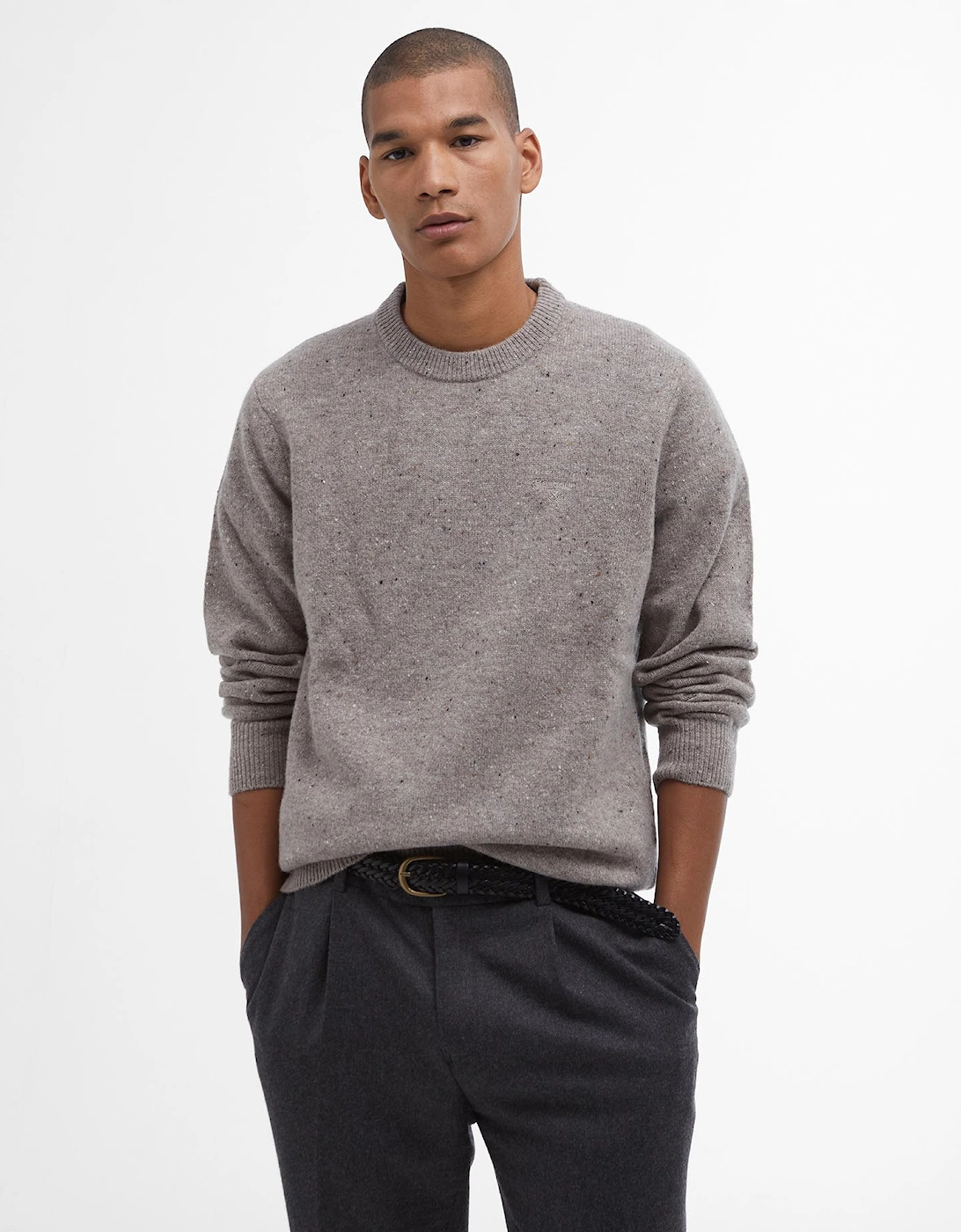 Tainsbury Crew Neck Sweater ST51 Stone