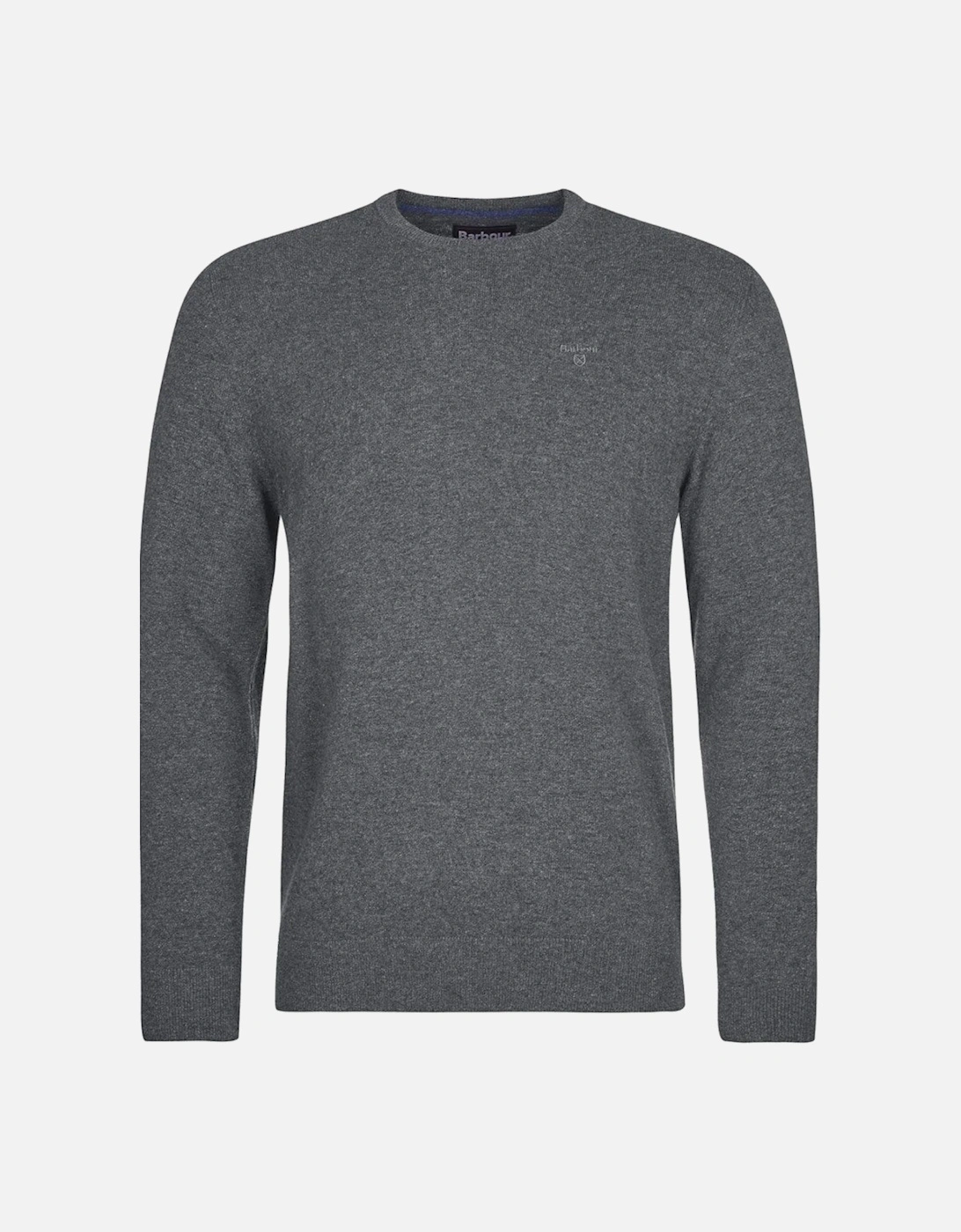 Men's Barbour Ess Wool Crew Sweater CH51 Charcoal - Grey - Size: 40