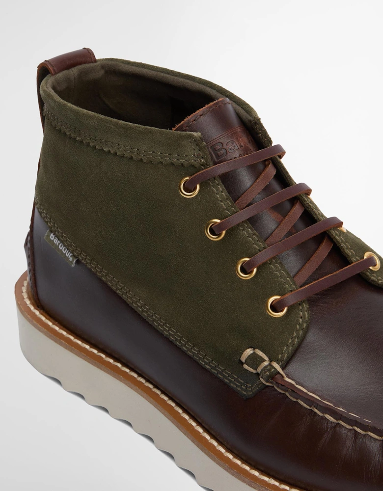 Hadston Boot Chukka Boots OL32 Olive/Dark Brown