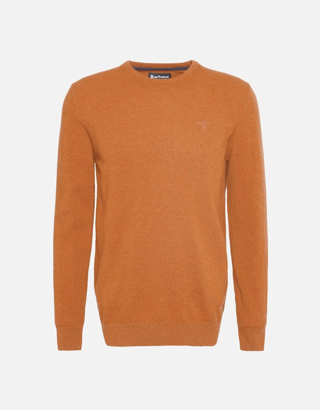 Men's Barbour Ess Wool Crew Sweater OR95 Dark Copper - Orange - Size: 42