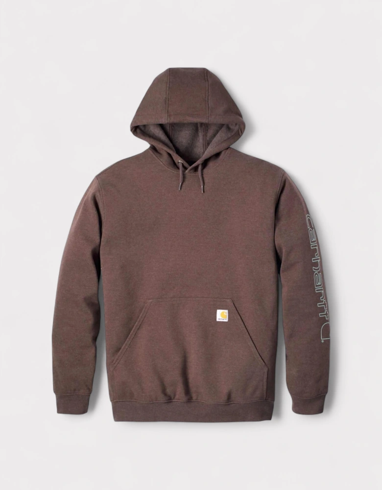 Carhartt Sleeve Logo Loose Fit Hoodie Brown