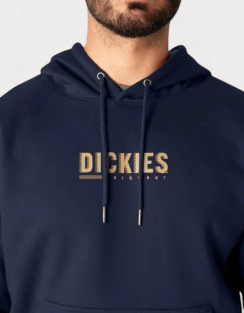 Graphic Pullover Hoodie Dark Blue