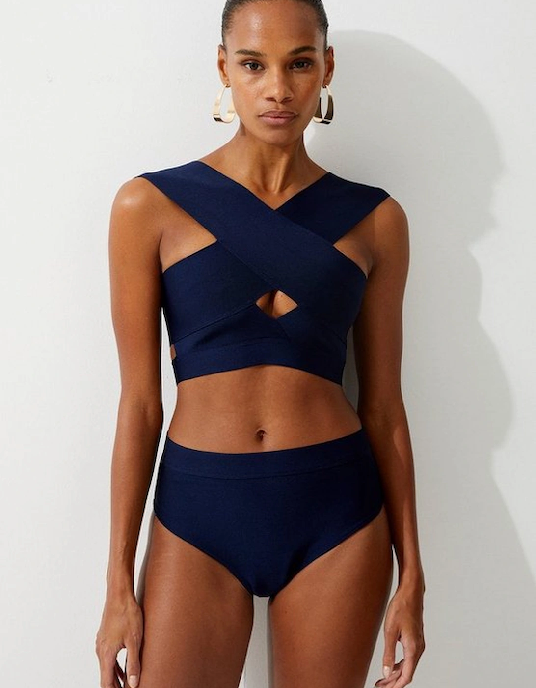 High Waisted Bandage Bikini Bottoms, 3 of 2