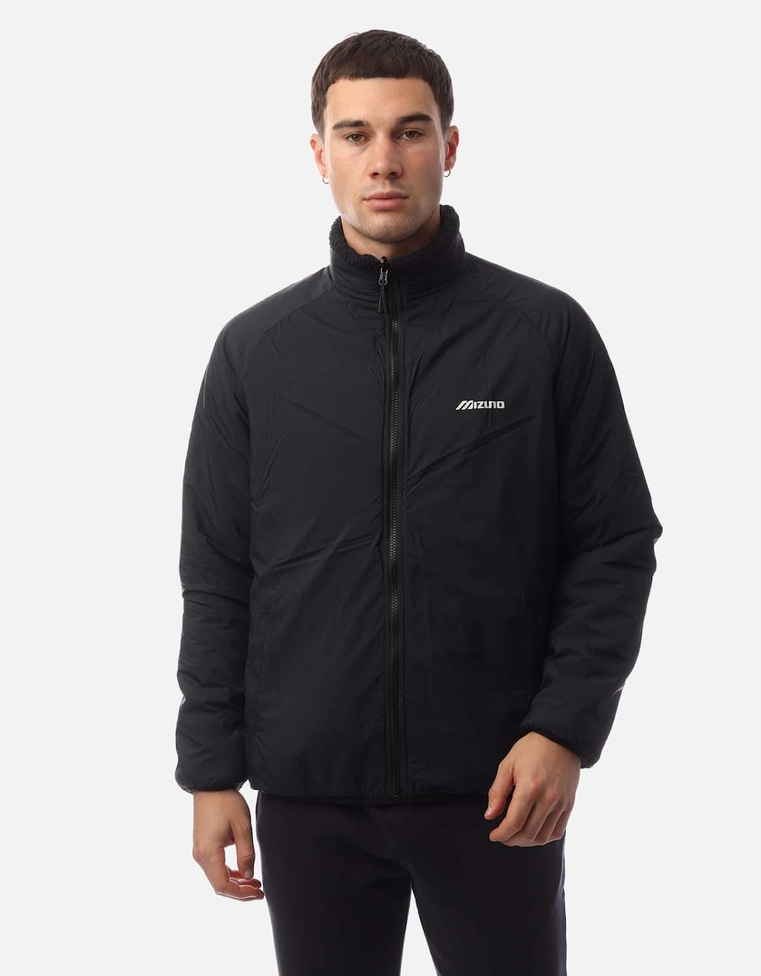 Mizuno Men's Polartec Thermalloft Reversible Jacket - Black - Size: Regular/36