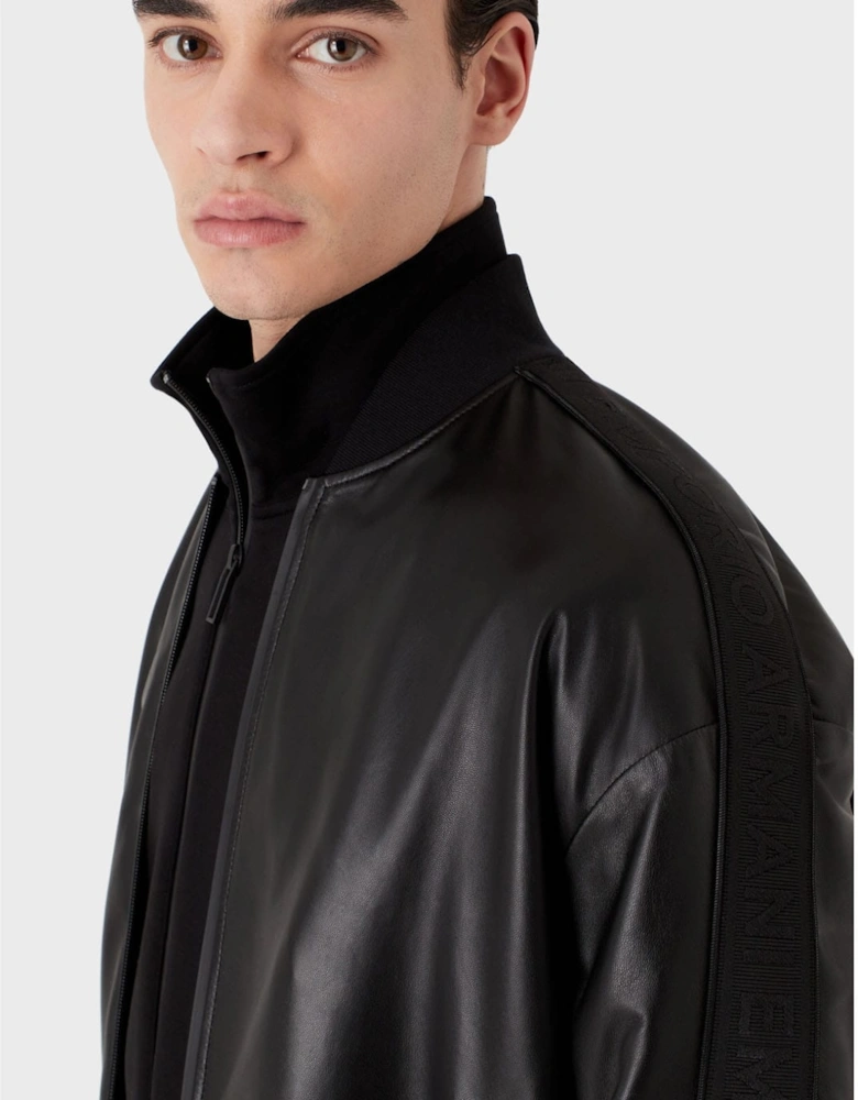 Leather Bomber Jacket
