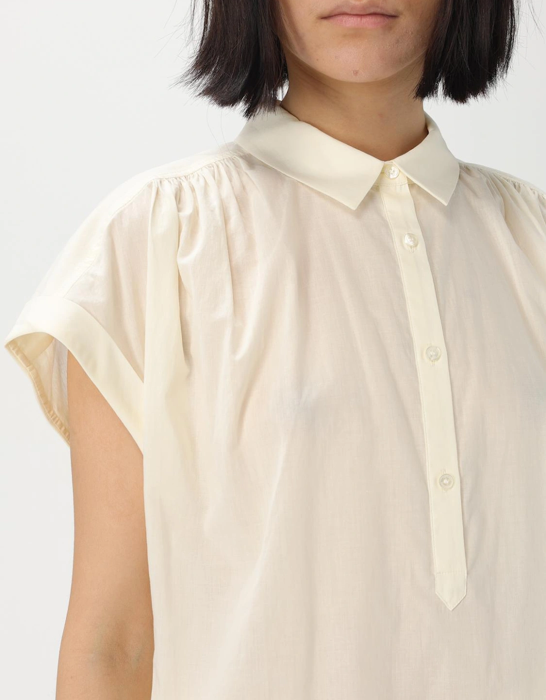 Cotton Collared ShortSleeve Shirt