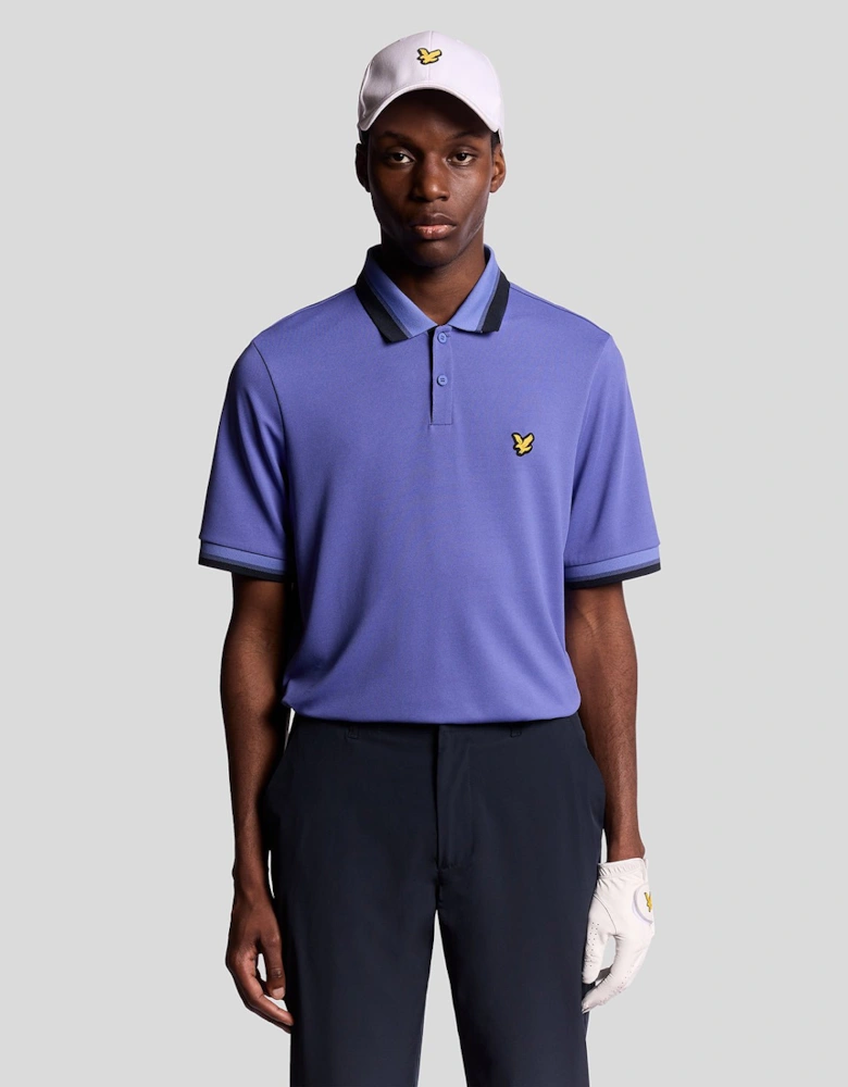 Golf Tipped Rib Polo Shirt