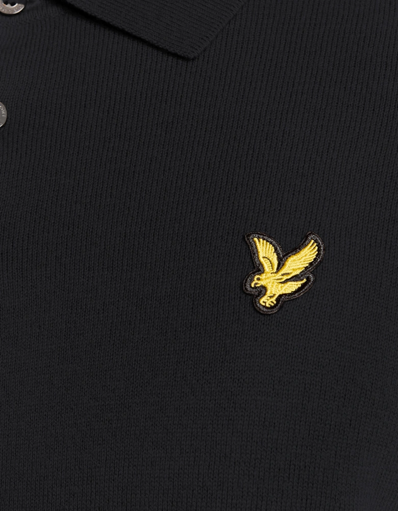 Merino Blend Long Sleeve Polo Shirt