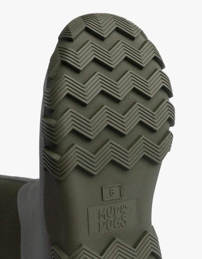 RUTLAND TALL Neoprene Wellington Boots Olive