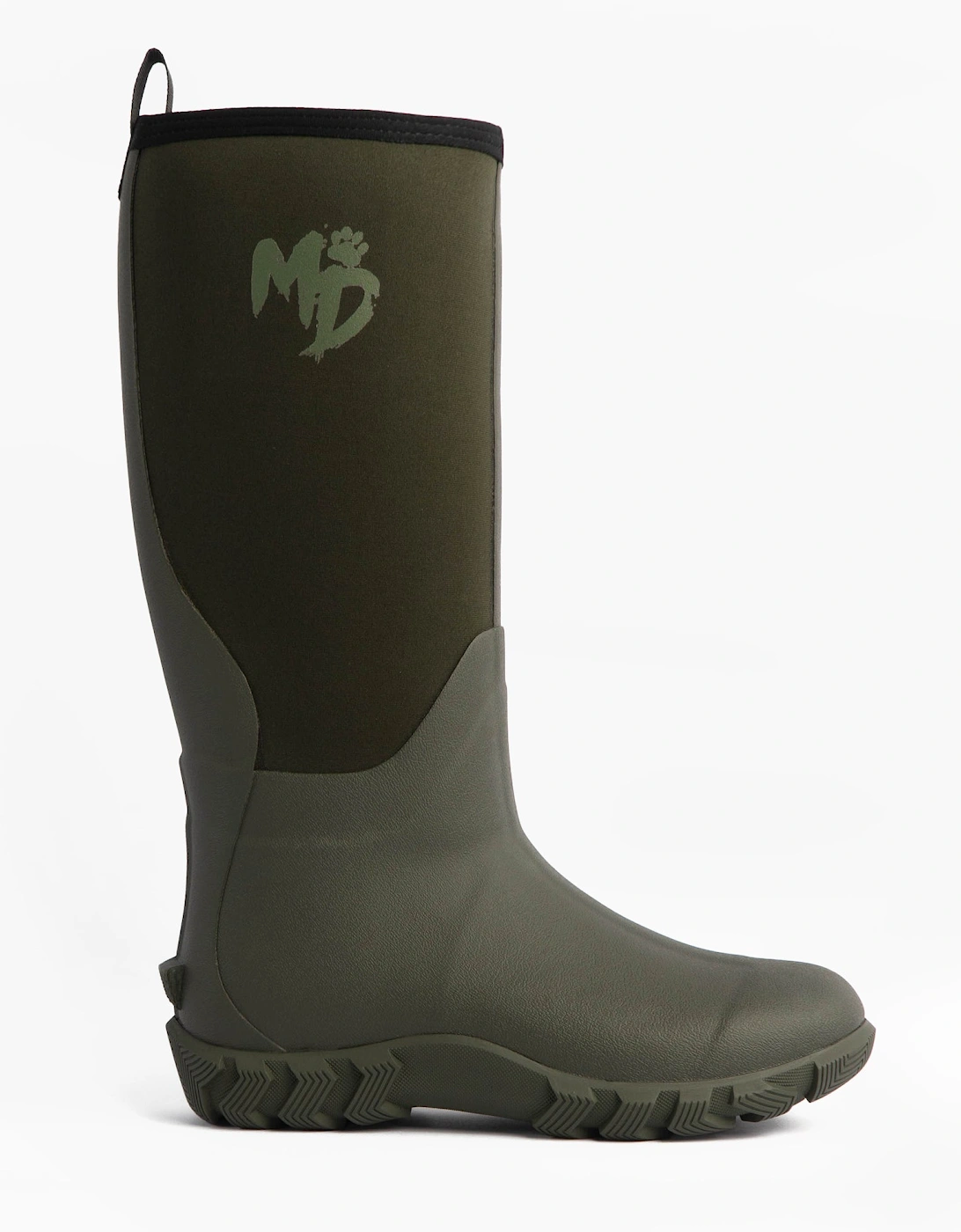 Women's Mud Dogs RUTLAND TALL Neoprene Wellies Olive - Green - Size: 7