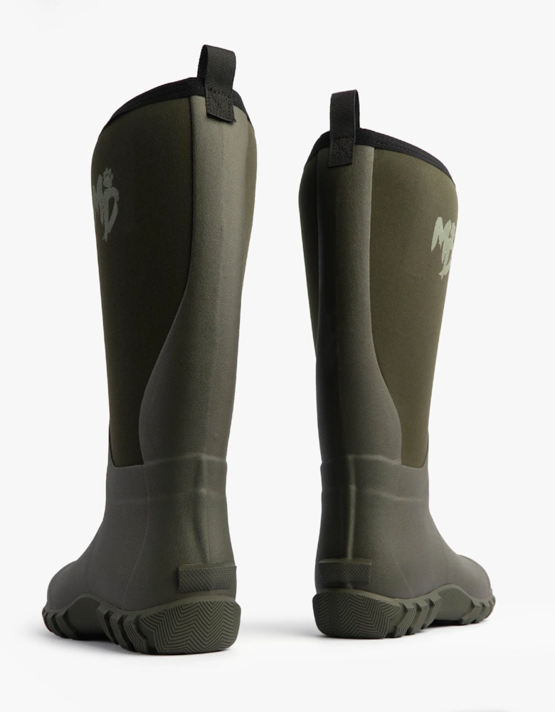 RUTLAND TALL Neoprene Wellington Boots Olive