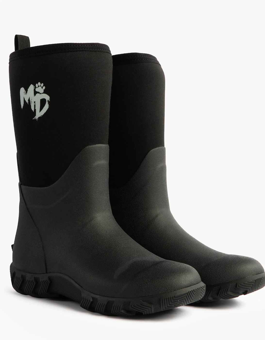 RUTLAND MID Unisex Neoprene Wellington Boots Black