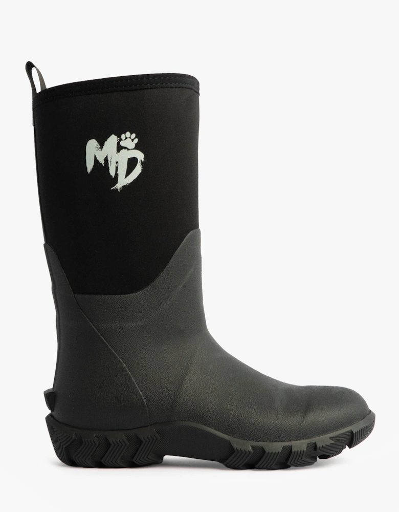 RUTLAND MID Unisex Neoprene Wellington Boots Black