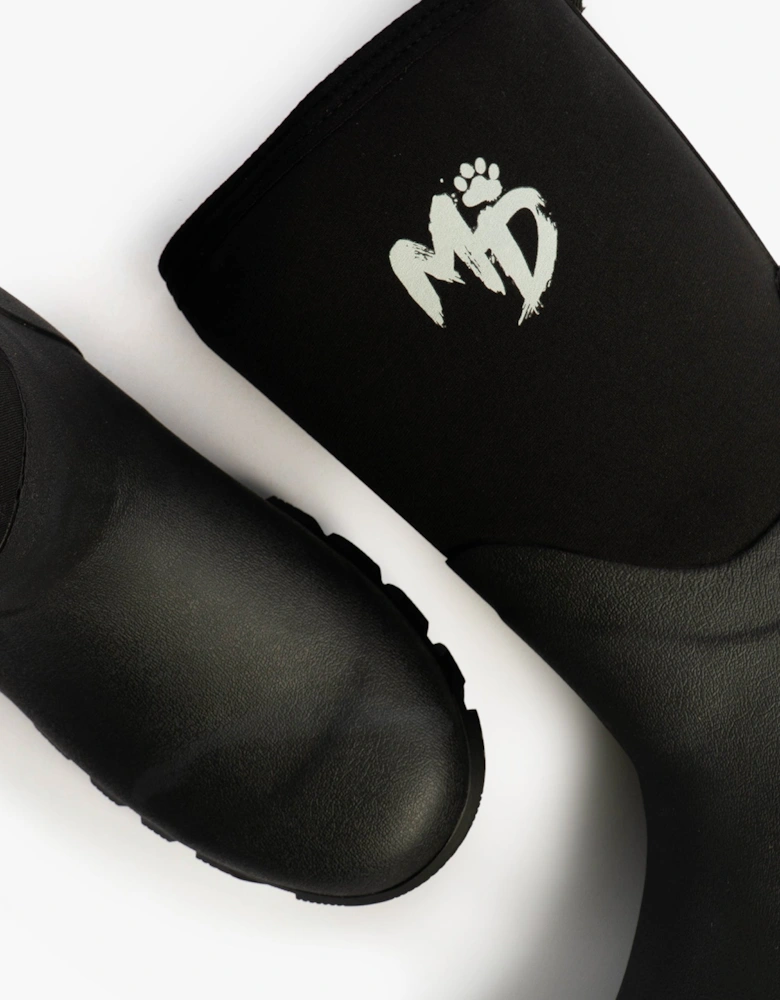 RUTLAND MID Unisex Neoprene Wellington Boots Black