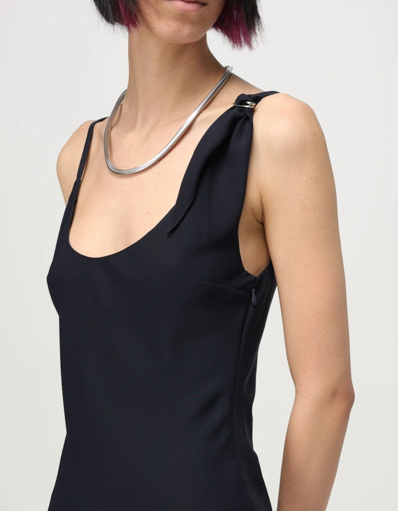 Asymmetrical Hem Midi Dress