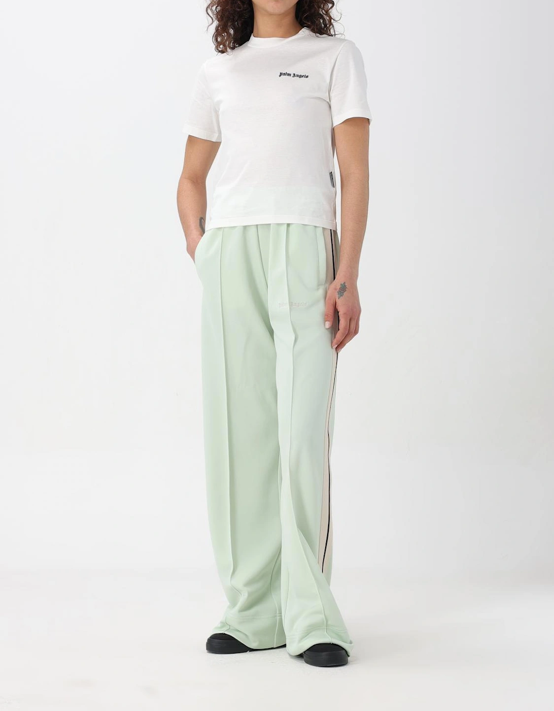 Wide Leg Pants with Side Stripes