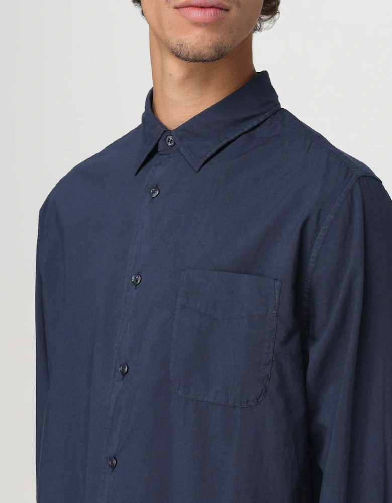 Classic Shirt with Pocket Long Sleeves and Button Closure