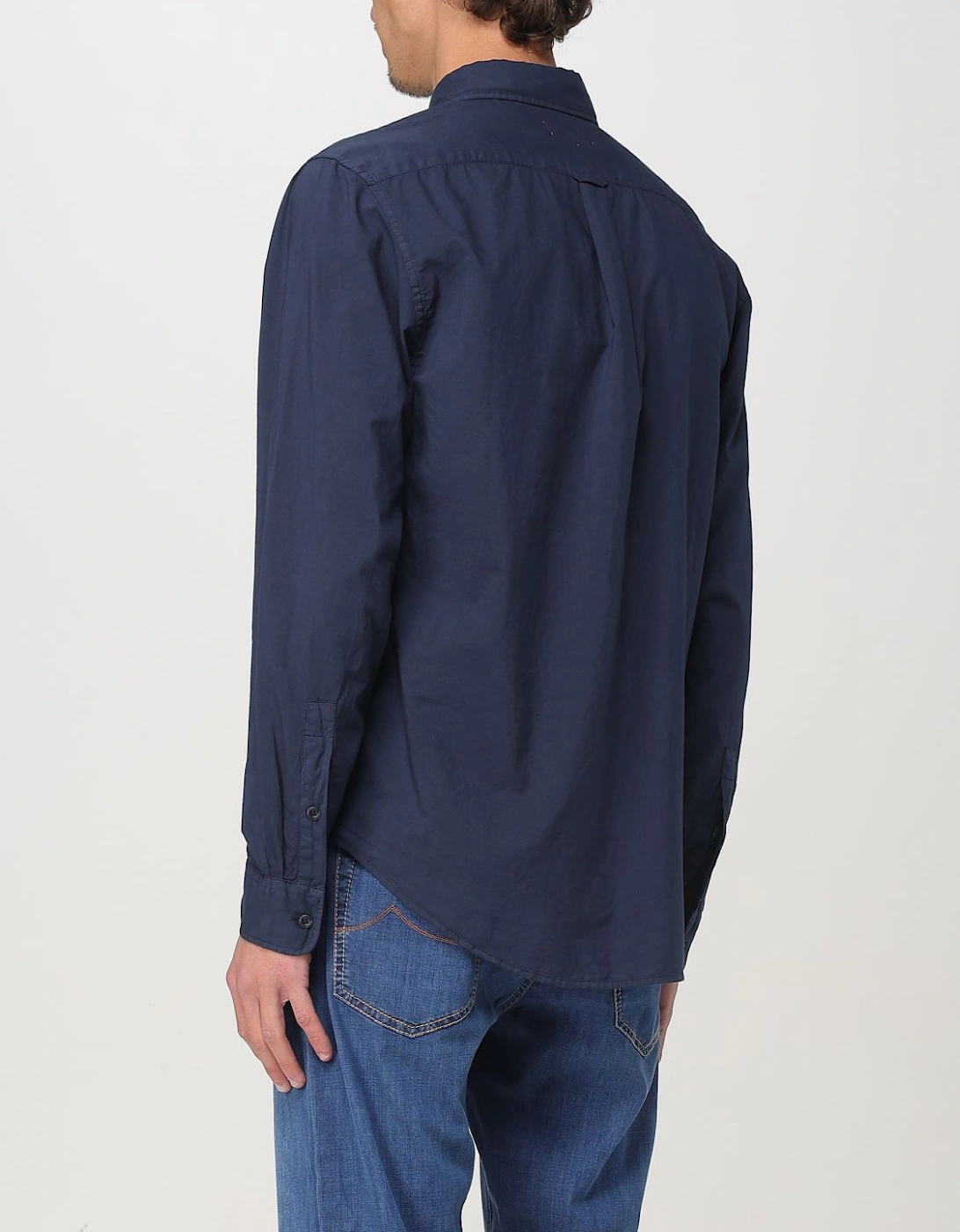 Classic Shirt with Pocket Long Sleeves and Button Closure