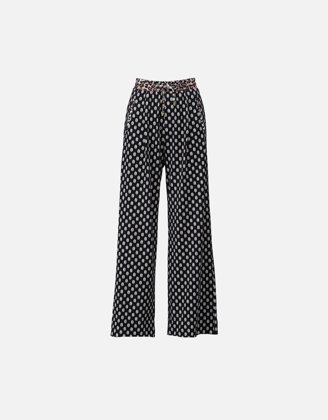 Wide leg trousers with leopard print waistband, 2 of 1