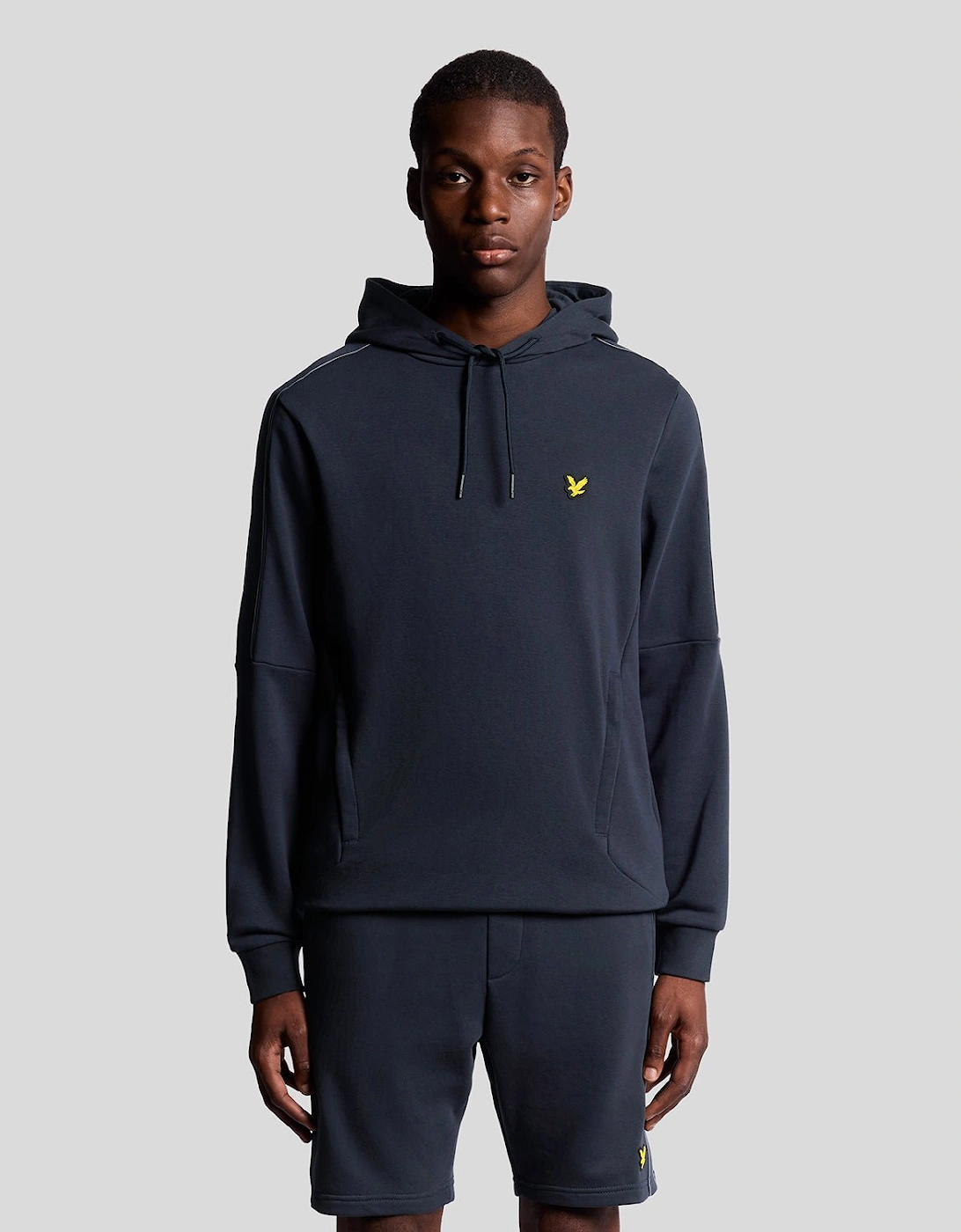 Lyle And Scott Men's Blue Sports Tape Hoodie 38 M
