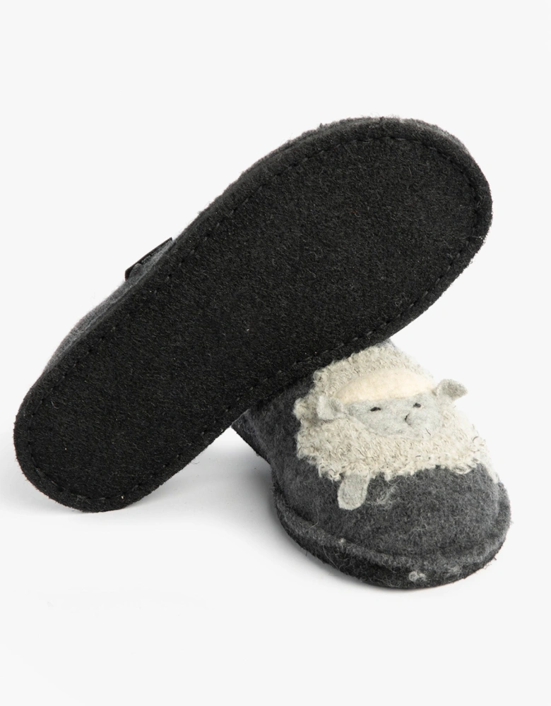 LAMBY Womens Slippers Anthracite