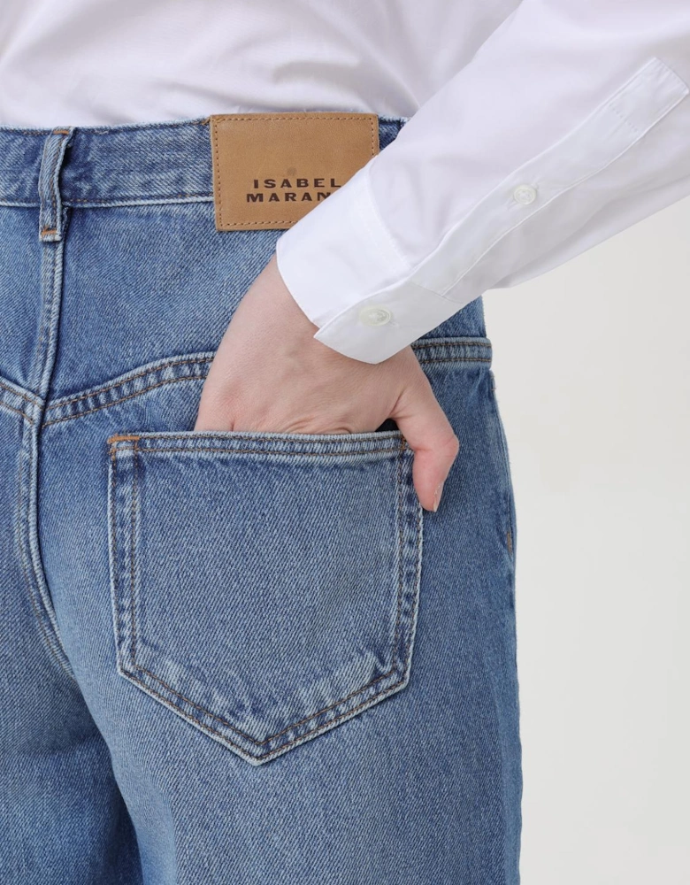 Wide Leg Jeans High Waist Denim Jeans Comfort Fit