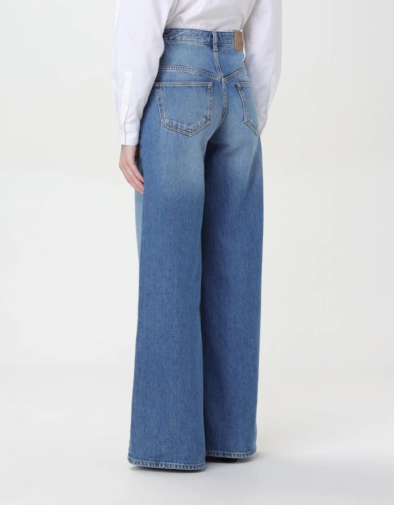 Wide Leg Jeans High Waist Denim Jeans Comfort Fit