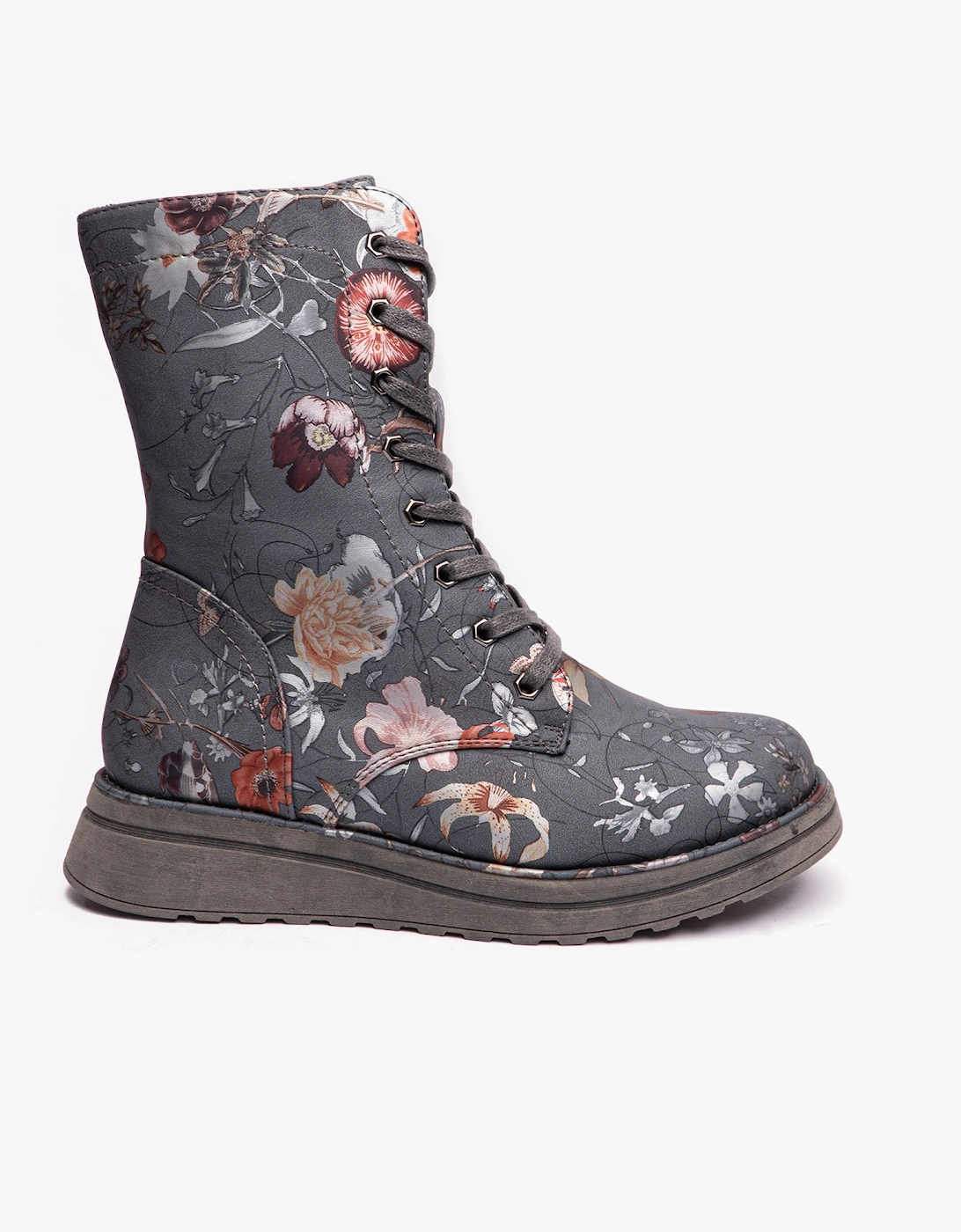 MARTINA4 PRINT FANTASY Womens Ankle Boots Grey, 7 of 6