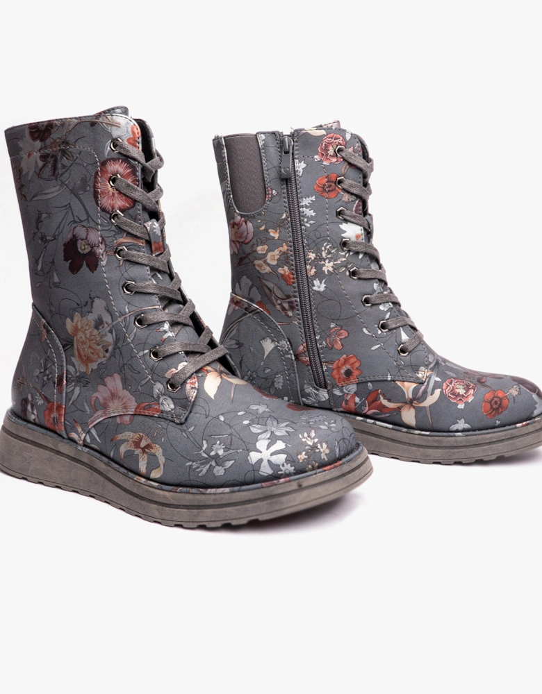 MARTINA4 PRINT FANTASY Womens Ankle Boots Grey